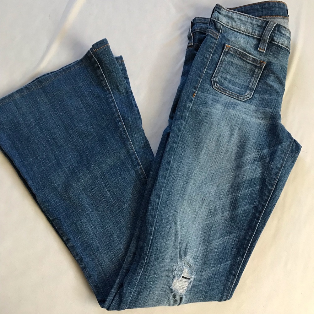 Guess Jeans wide flare, mild distress